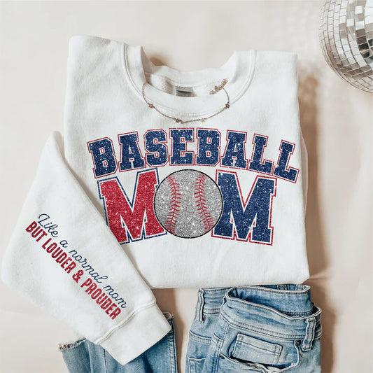 Baseball Mom Faux Glitter