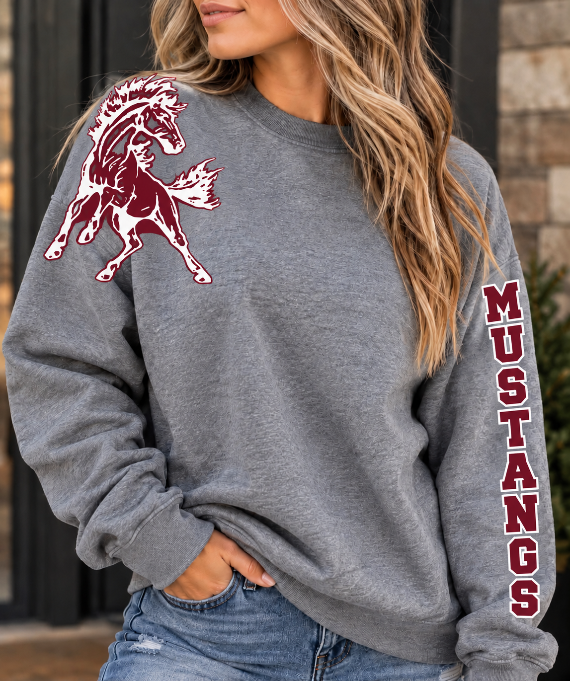 Shenandoah Mustangs Sleeve Sweatshirt