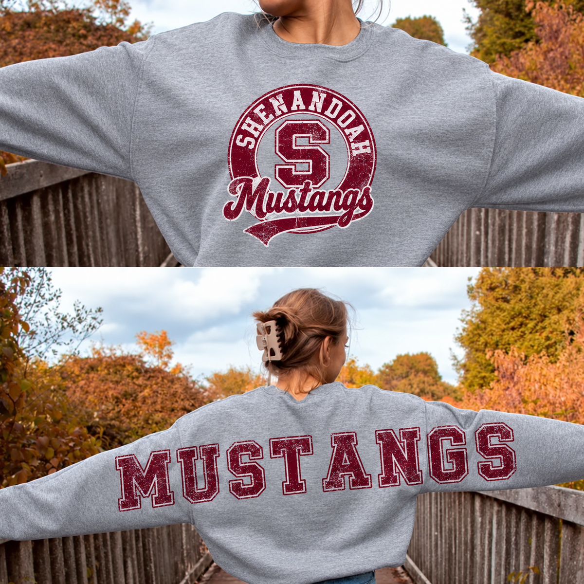 Shenandoah Mustangs with BACK LETTERING
