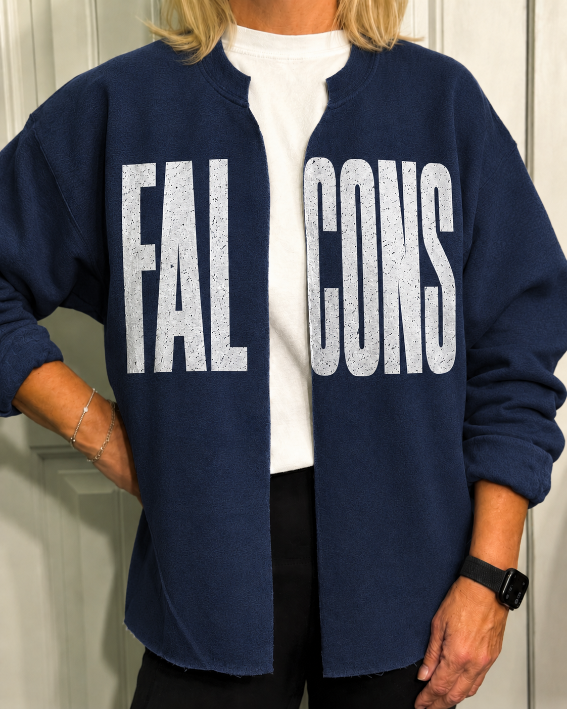 Custom School Spirit Split-Neck Sweatshirt | Your Mascot, Your Colors