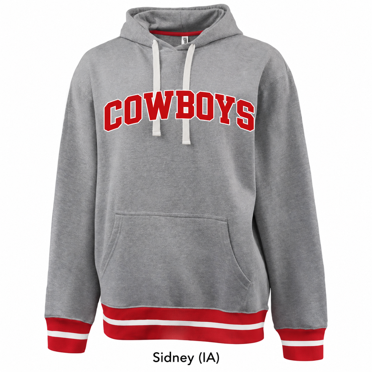 Sidney Cowboys Varsity Rib Trim Hoodie