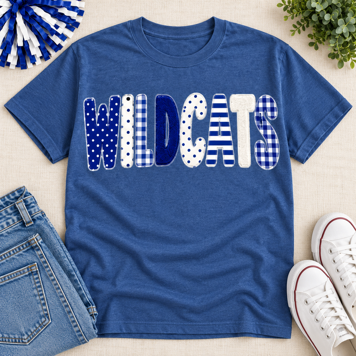 Hamburg Wildcats Faux Chenille Tee