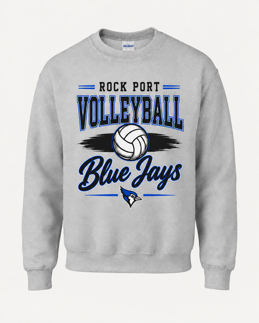 Rock Port Blue Jays Volleyball Spirit Wear - Retro Lines