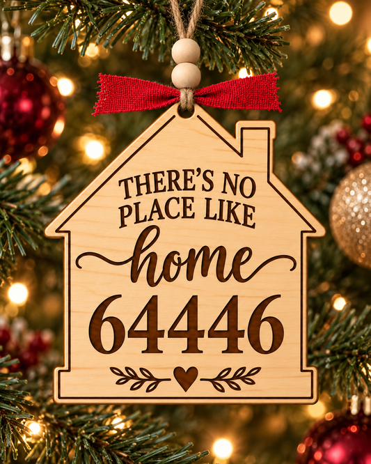 Zip Code House Ornament, Personalized