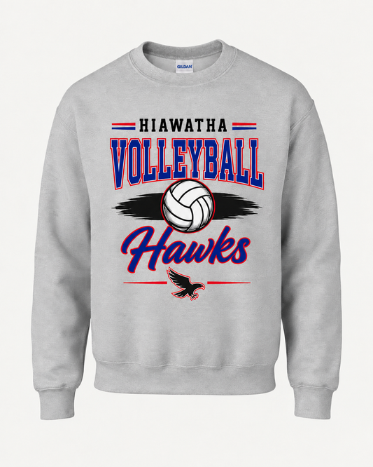 Hiawatha Red Hawks Volleyball Spirit Wear - Retro Lines
