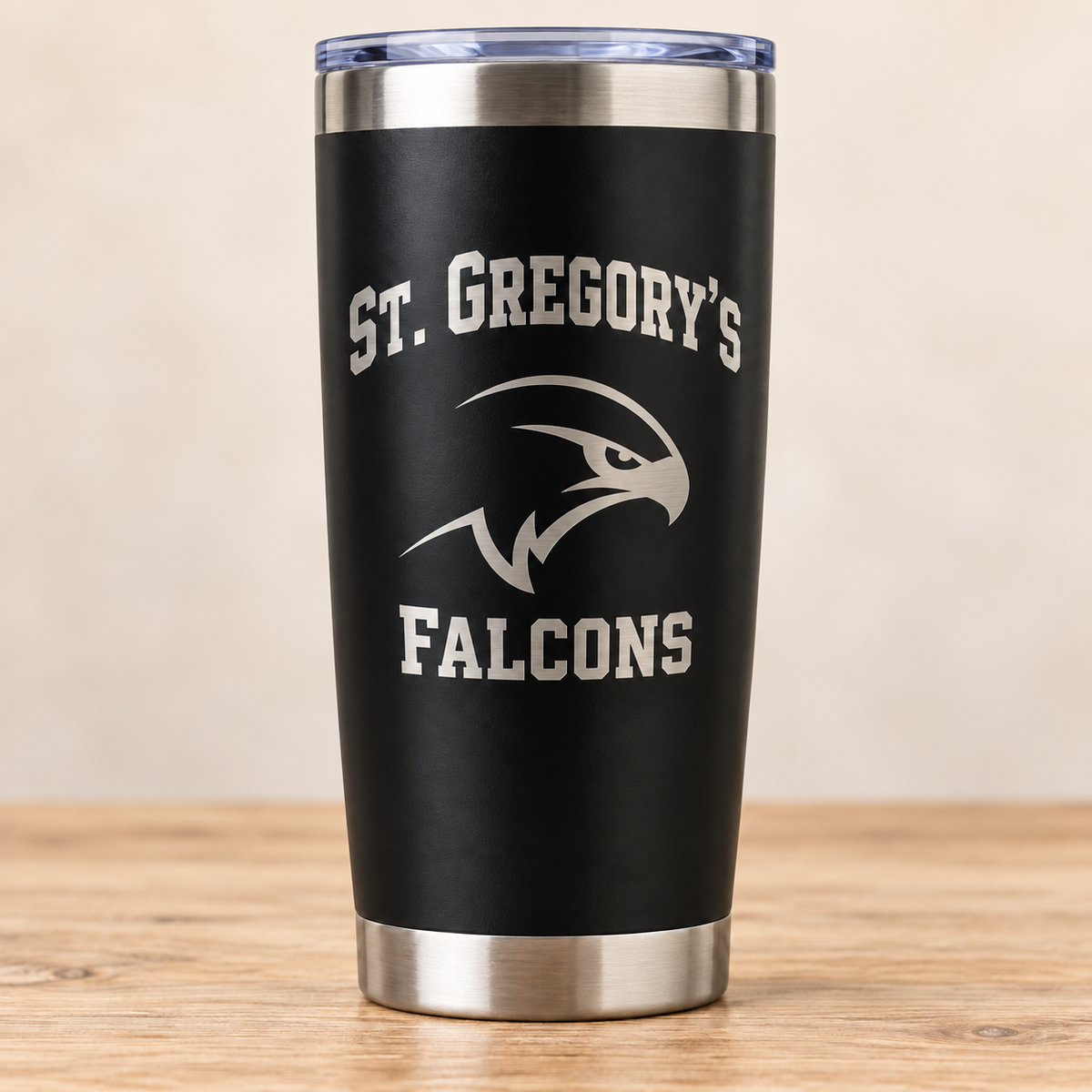 Laser Engraved School Tumbler — 20 oz Black | Launch Pre-Order