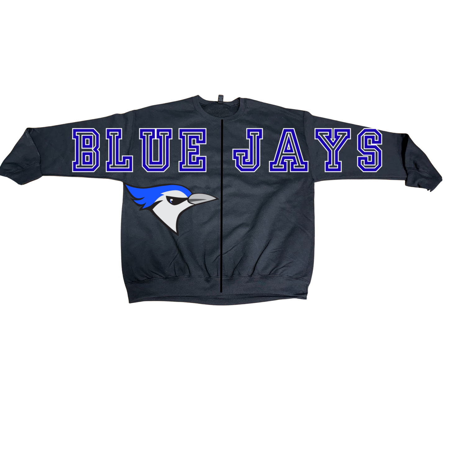 Split Crewneck Sweatshirt with Mascot