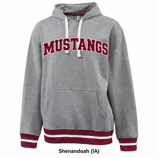 Shenandoah Mustangs Varsity Rib Trim Hoodie