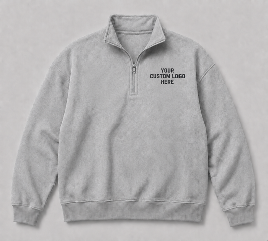 Custom Quarter Zip Sweatshirt — Your School, Your Design