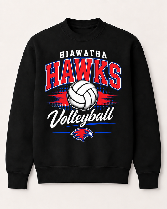 Hiawatha Red Hawks Volleyball Spirit Wear - Varsity Block