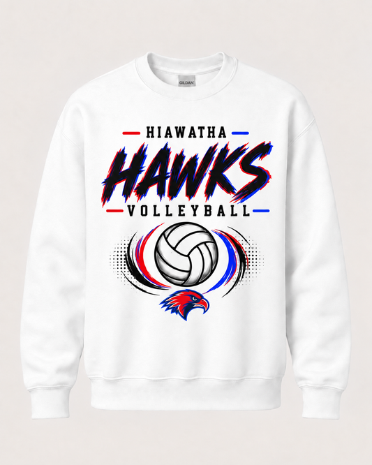 Hiawatha Red Hawks Volleyball Spirit Wear - Circle Badge
