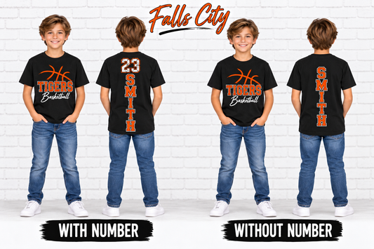 Youth Falls City Tigers Personalized Basketball