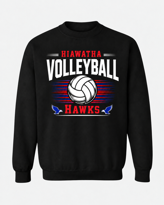 Hiawatha Red Hawks Volleyball Spirit Wear - Arched Script