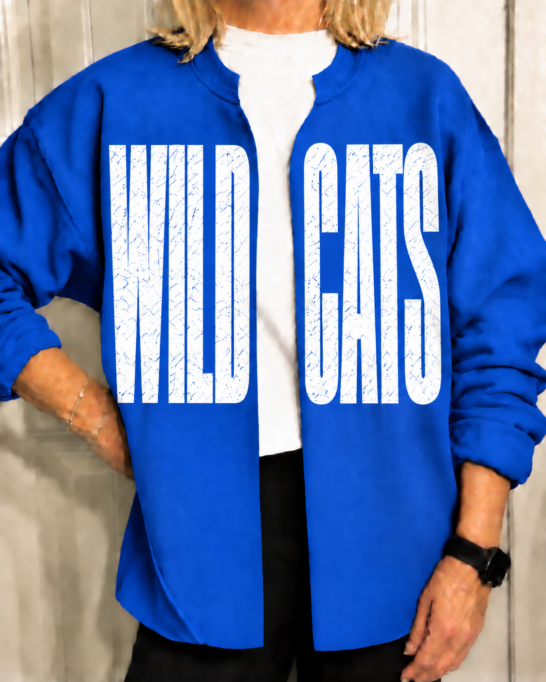 Hamburg Wildcats Split-Neck Sweatshirt