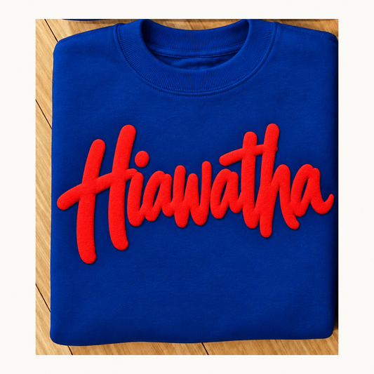 Hiawatha Puff Print Tee, Crew & Hoodie