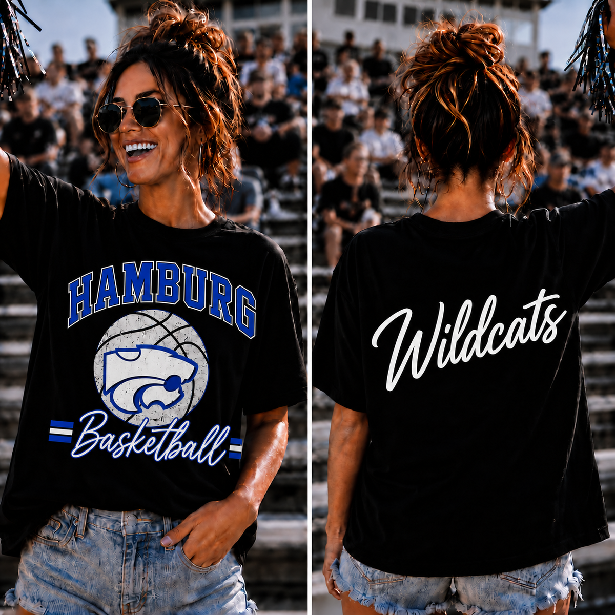 Hamburg Wildcats Adult Custom Gameday Tee