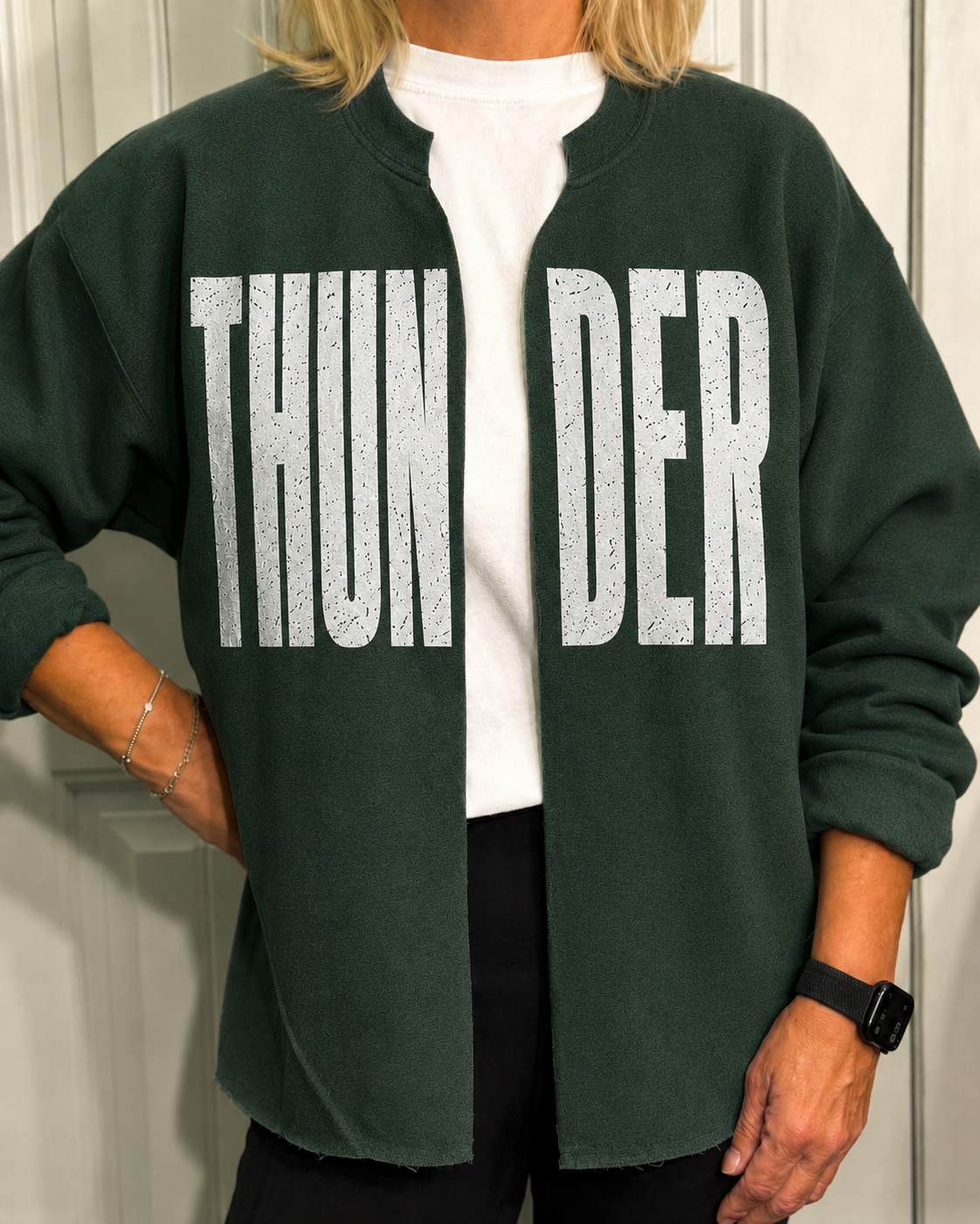 Custom School Spirit Split-Neck Sweatshirt | Your Mascot, Your Colors