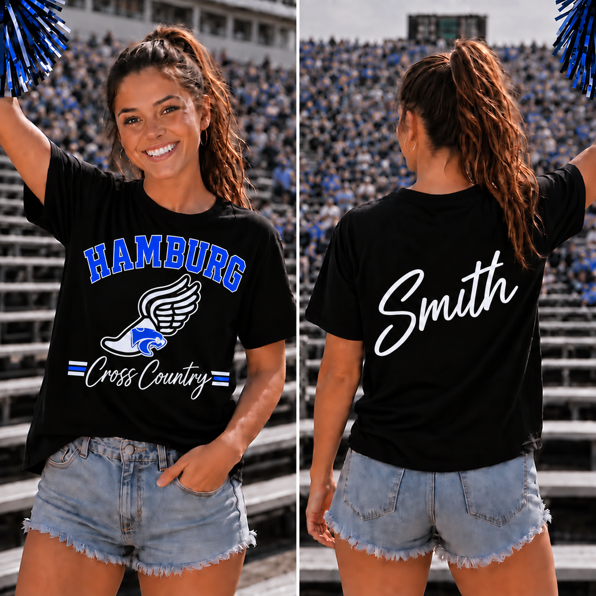Hamburg Wildcats Adult Custom Gameday Tee