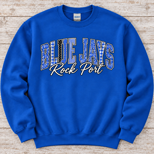 Rock Port Blue Jays Patchwork Sweatshirt or Tee