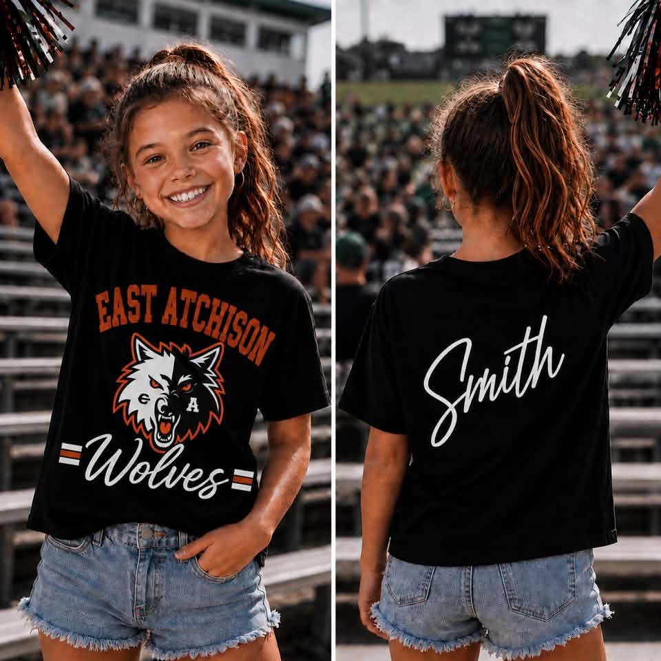 East Atchison Wolves Adult Custom Gameday Tee