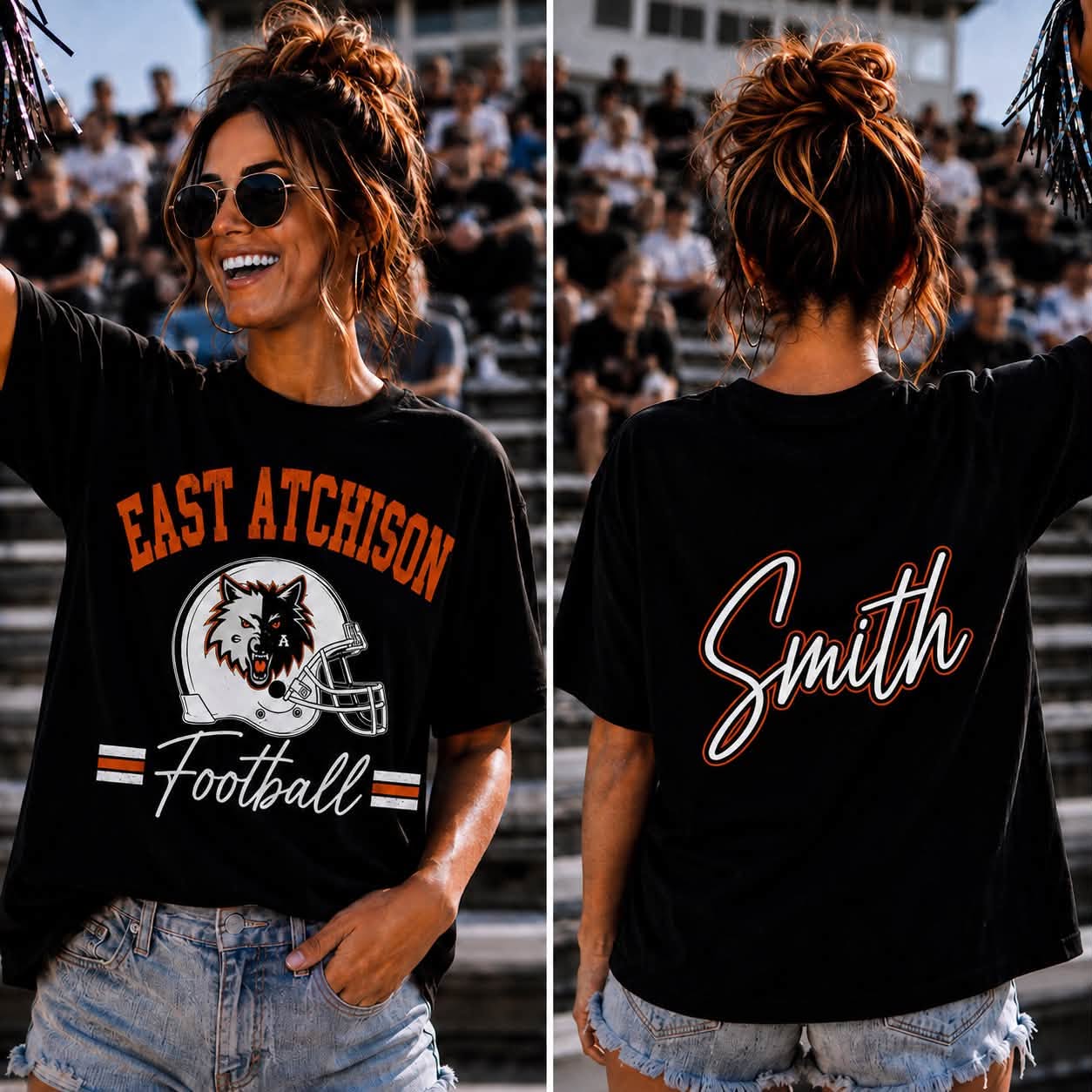 Adult Custom Gameday Tee — Football · Basketball · Volleyball (Your Team & Colors)