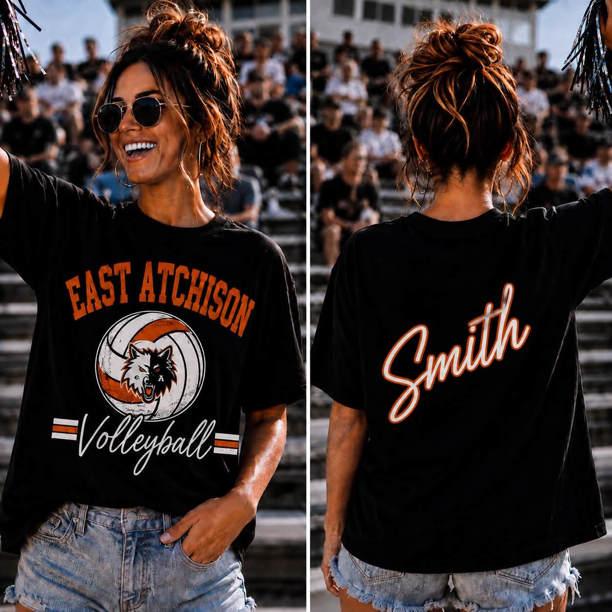 Adult Custom Gameday Tee — Football · Basketball · Volleyball (Your Team & Colors)