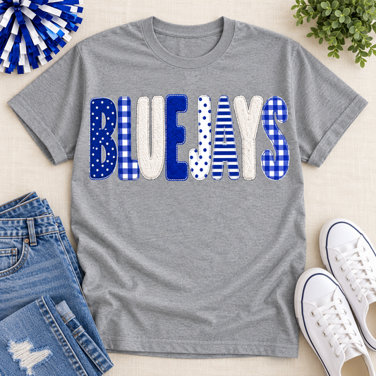 Northeast Nodaway Blue Jays Faux Chenille Tee