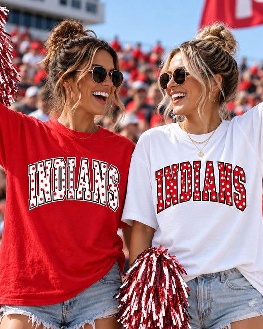 Tarkio Indians Polka Dot Arch Tee, Long Sleeve, Crew & Hoodie
