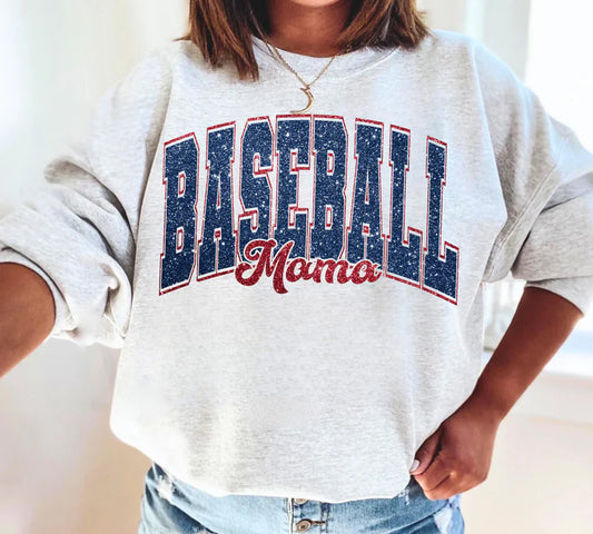 Baseball Mama Faux Glitter