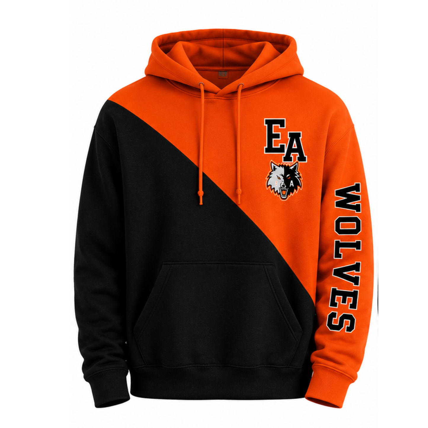 Custom Split Hoodie — Your Mascot, Initials & Team Colors