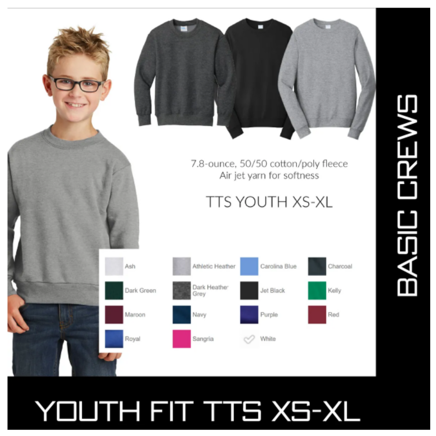Youth Custom Script Mascot Tee — Your Team & Colors
