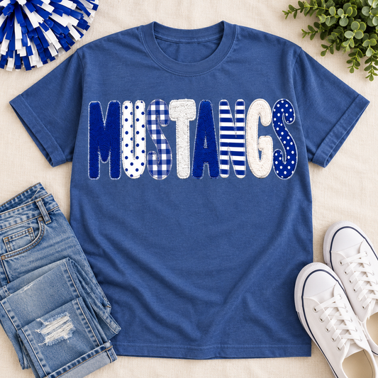 North Nodaway Mustangs Faux Chenille Tee