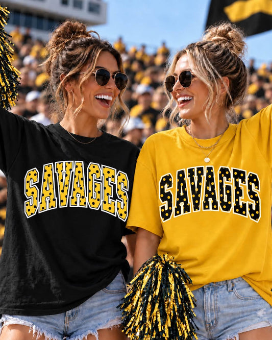 Savannah Savages Polka Dot Arch Tee, Long Sleeve, Crew & Hoodie