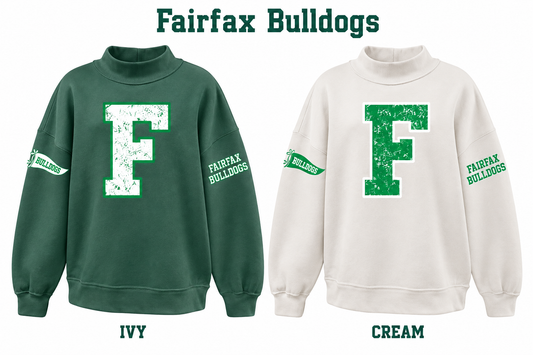 Fairfax Bulldogs Varsity Letter Mockneck - Pre-Order