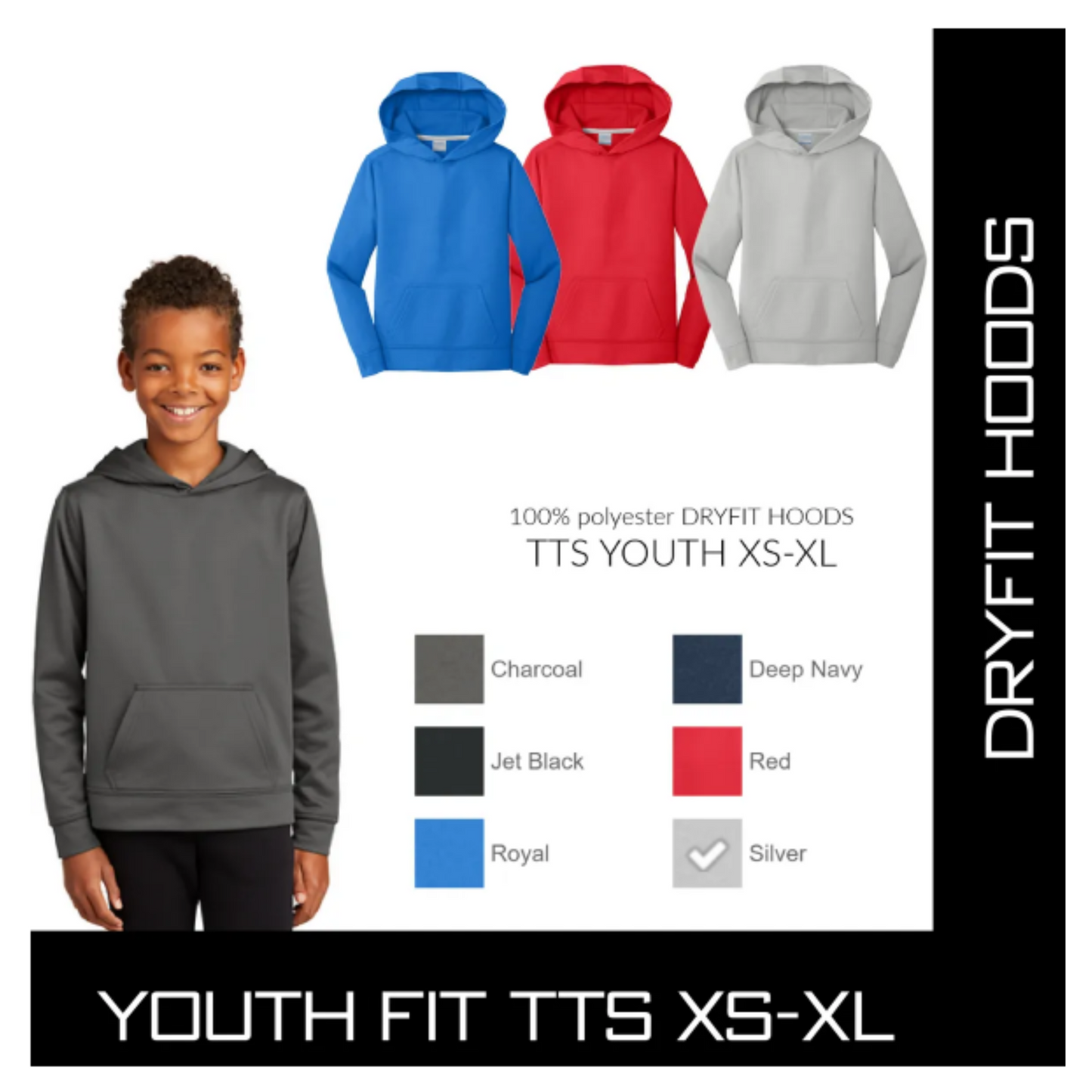 Youth Custom Leopard Varsity Letter Tee — Your Mascot & Colors