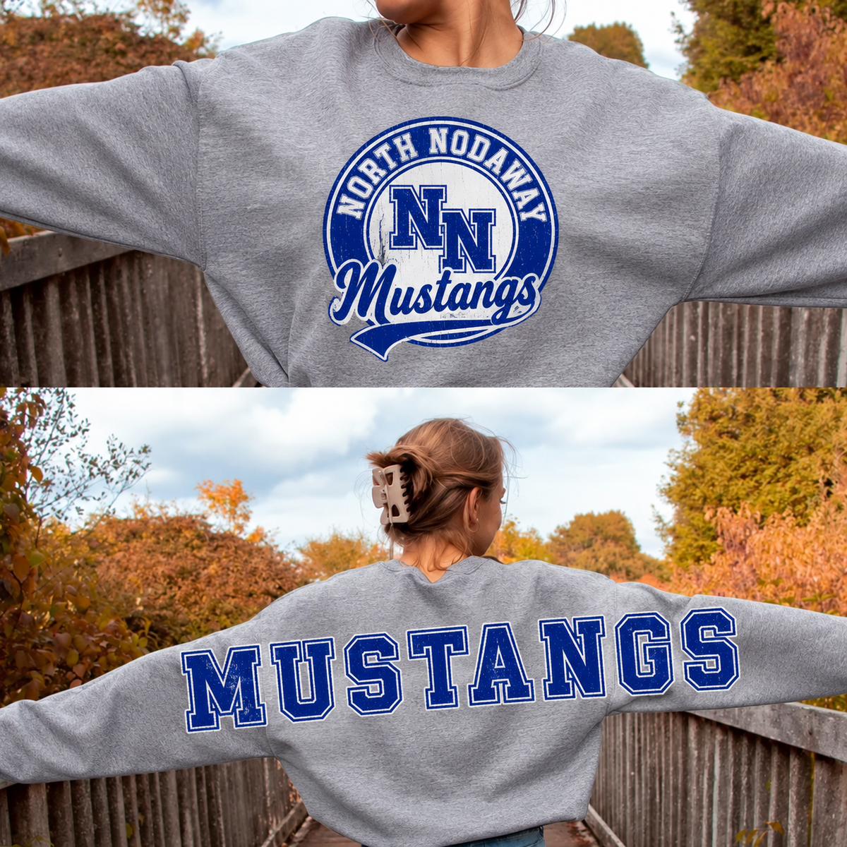 North Nodaway Mustangs with BACK LETTERING