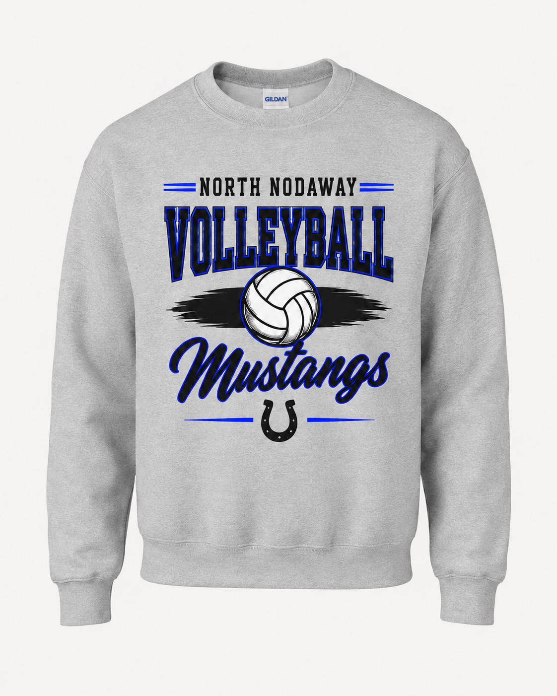 North Nodaway Mustangs Volleyball Spirit Wear - Retro Lines