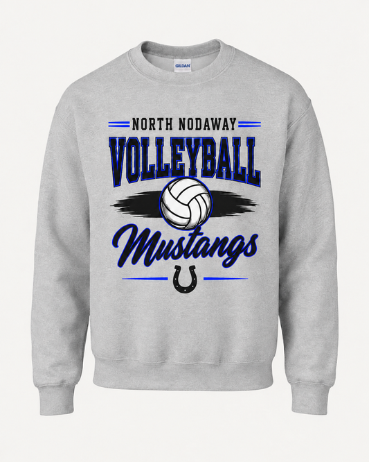 North Nodaway Mustangs Volleyball Spirit Wear - Retro Lines