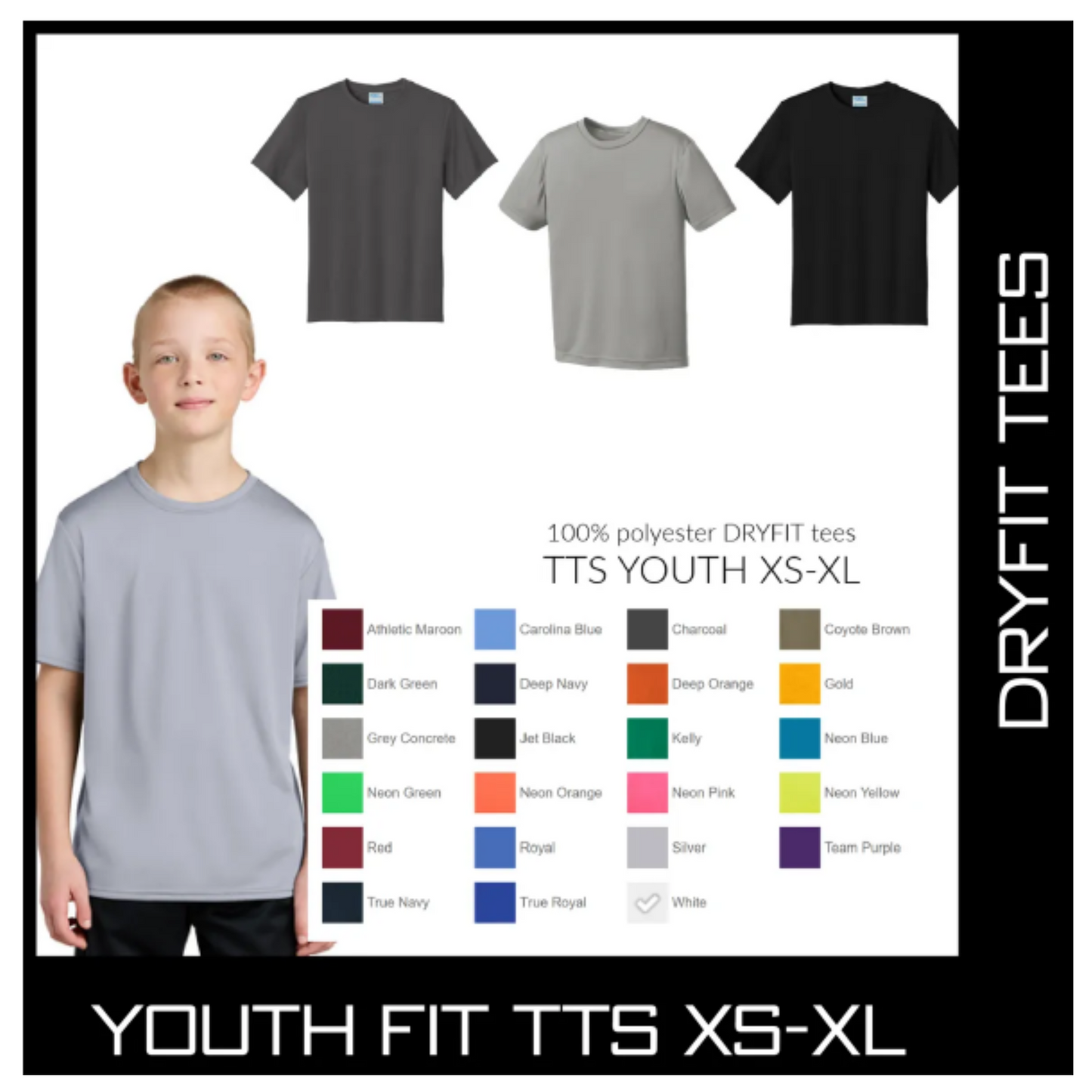 Youth Custom Script Mascot Tee — Your Team & Colors