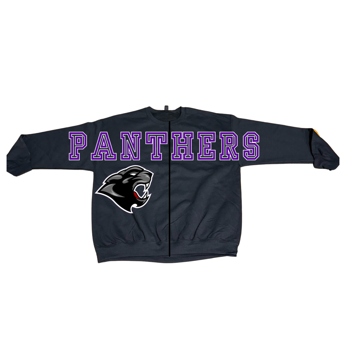 Split Crewneck Sweatshirt with Mascot