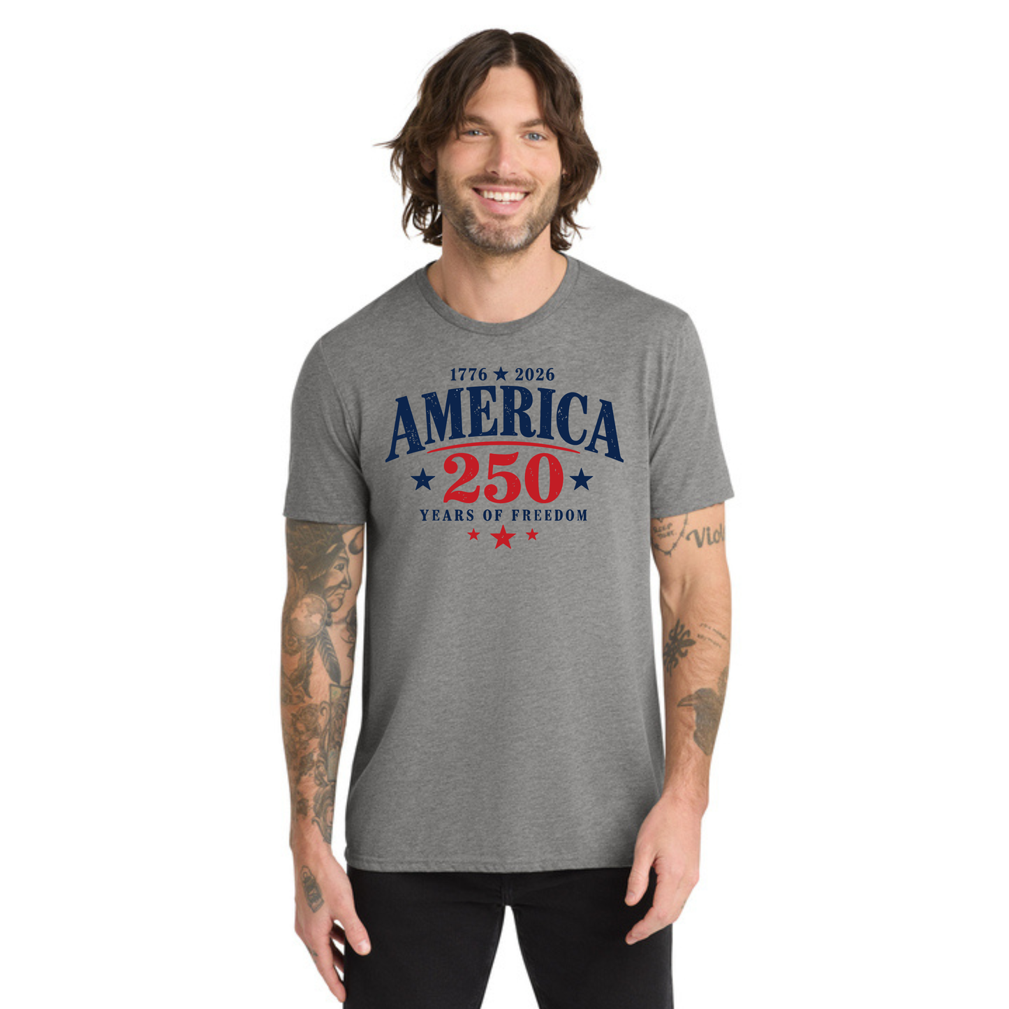 America 250 Tri-Blend Tee — Allmade® (Unisex & Women's) — Weekend Special