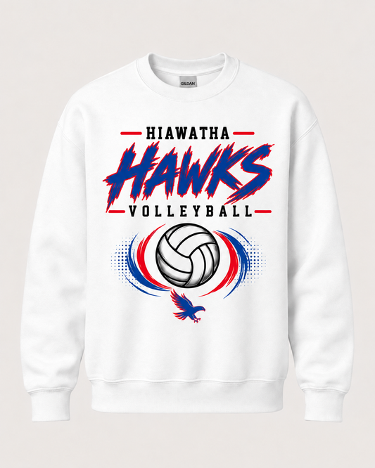 Hiawatha Red Hawks Volleyball Spirit Wear - Brushstroke