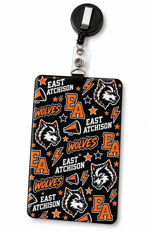 East Atchison Wolves ID Badge Holder