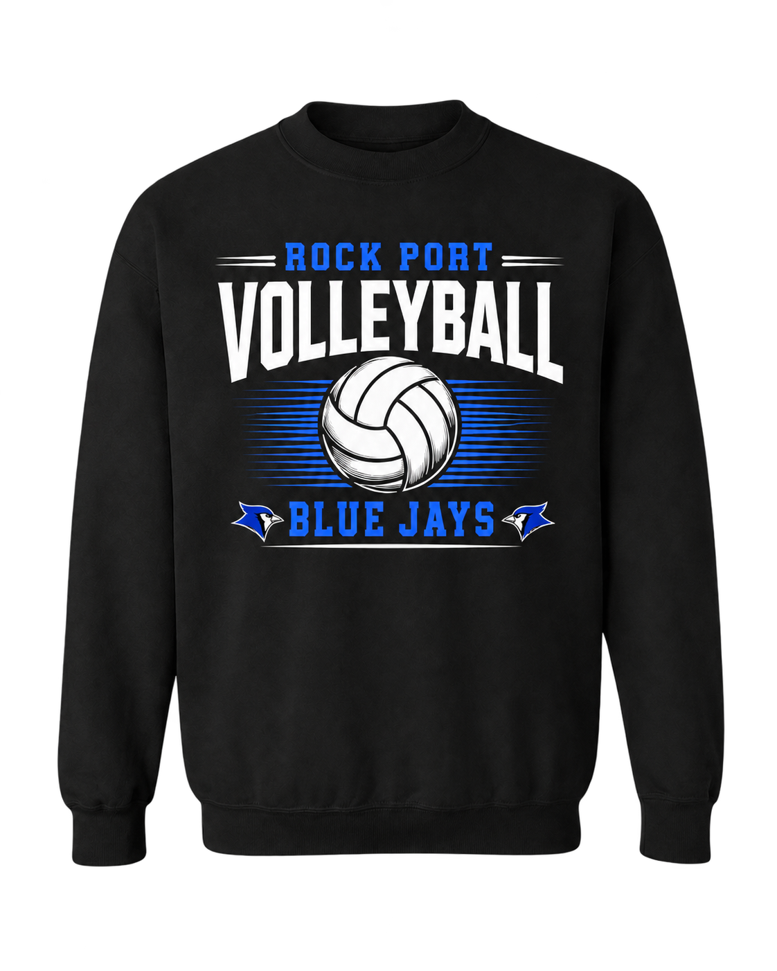 Rock Port Blue Jays Volleyball Spirit Wear - Arched Script