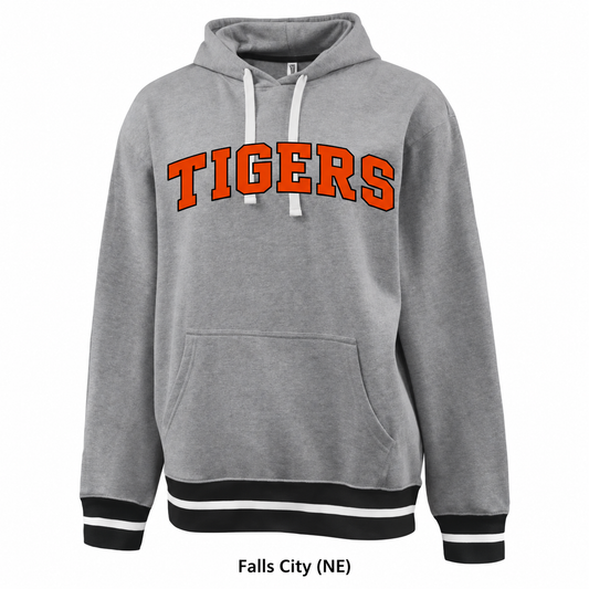 Falls City Tigers Varsity Rib Trim Hoodie
