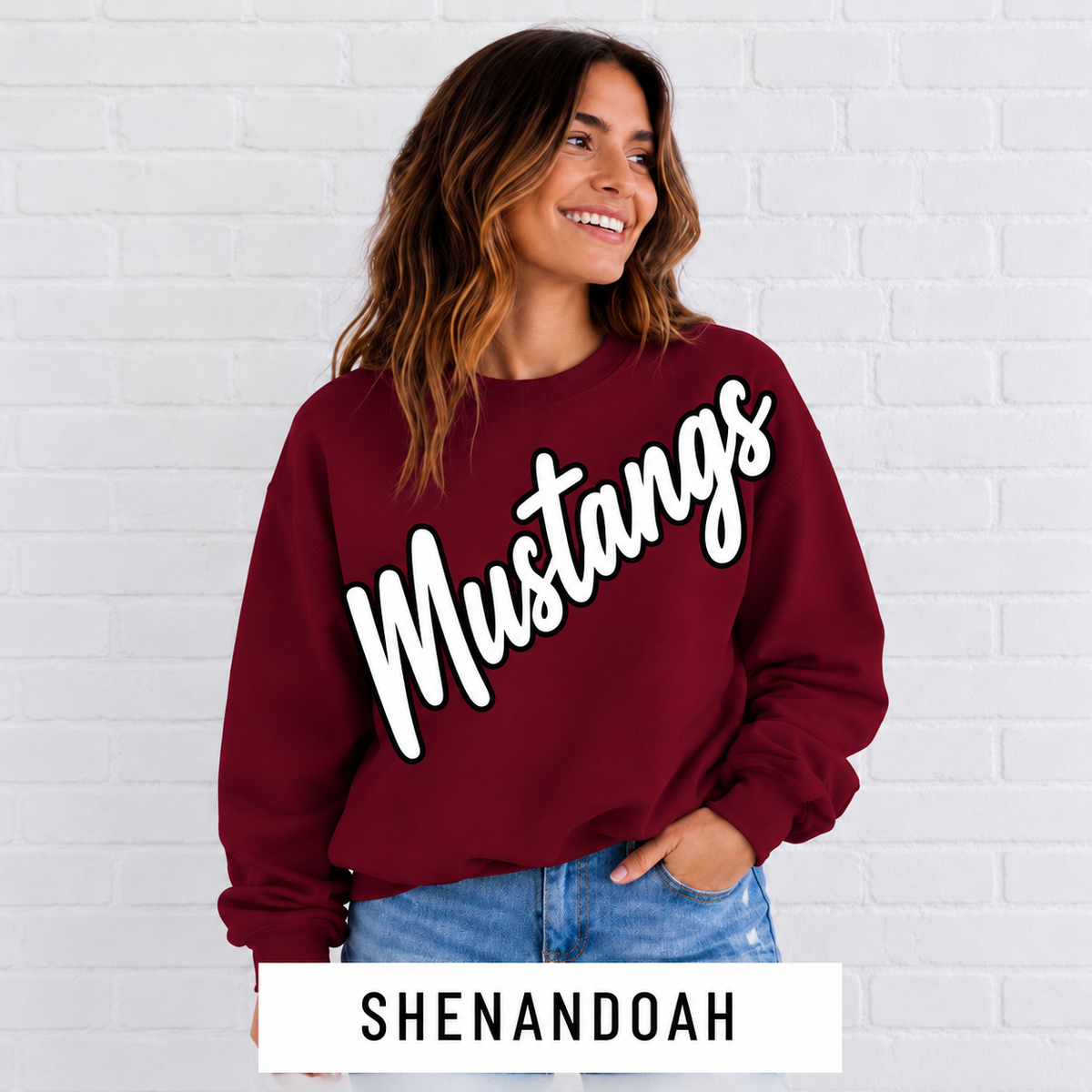 Shenandoah Mustangs Script Mascot Sweatshirt