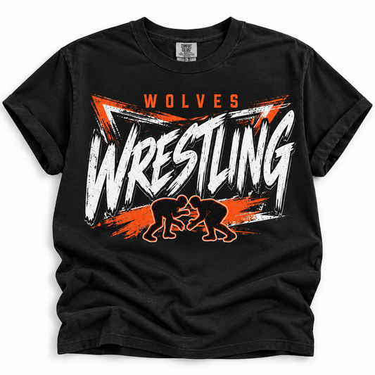 East Atchison Wolves Wrestling Brush Tee
