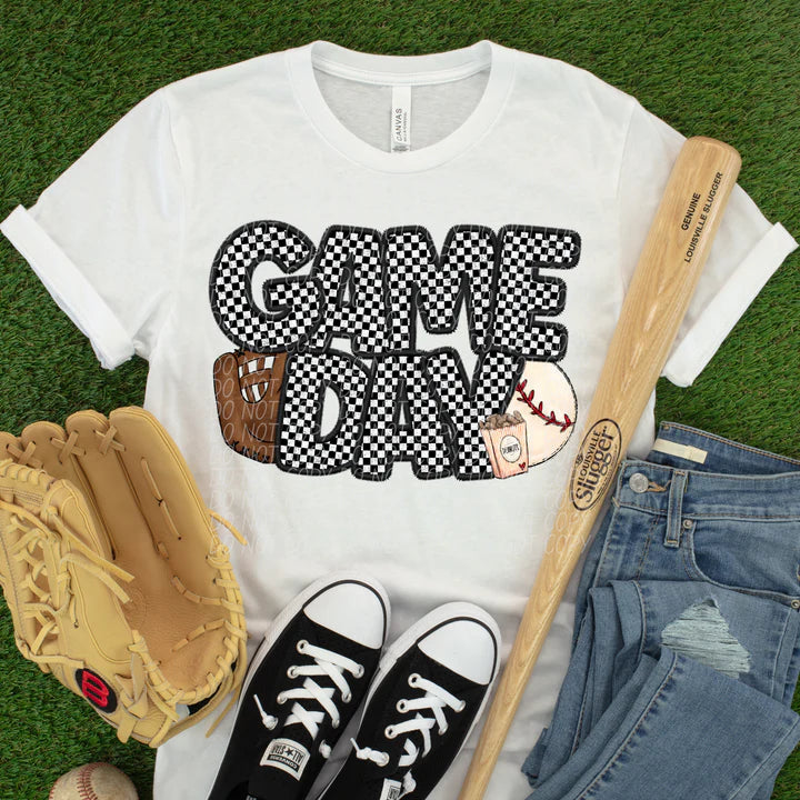 Checker Baseball Game Day