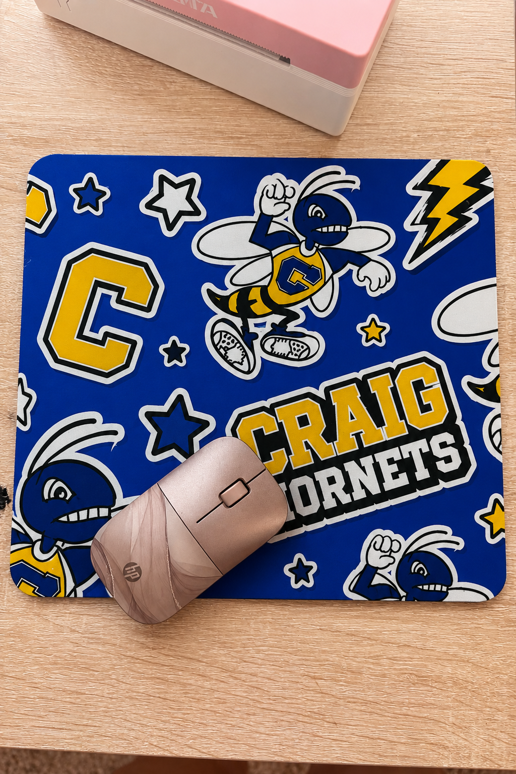 Craig Hornets Mascot Mouse Pad