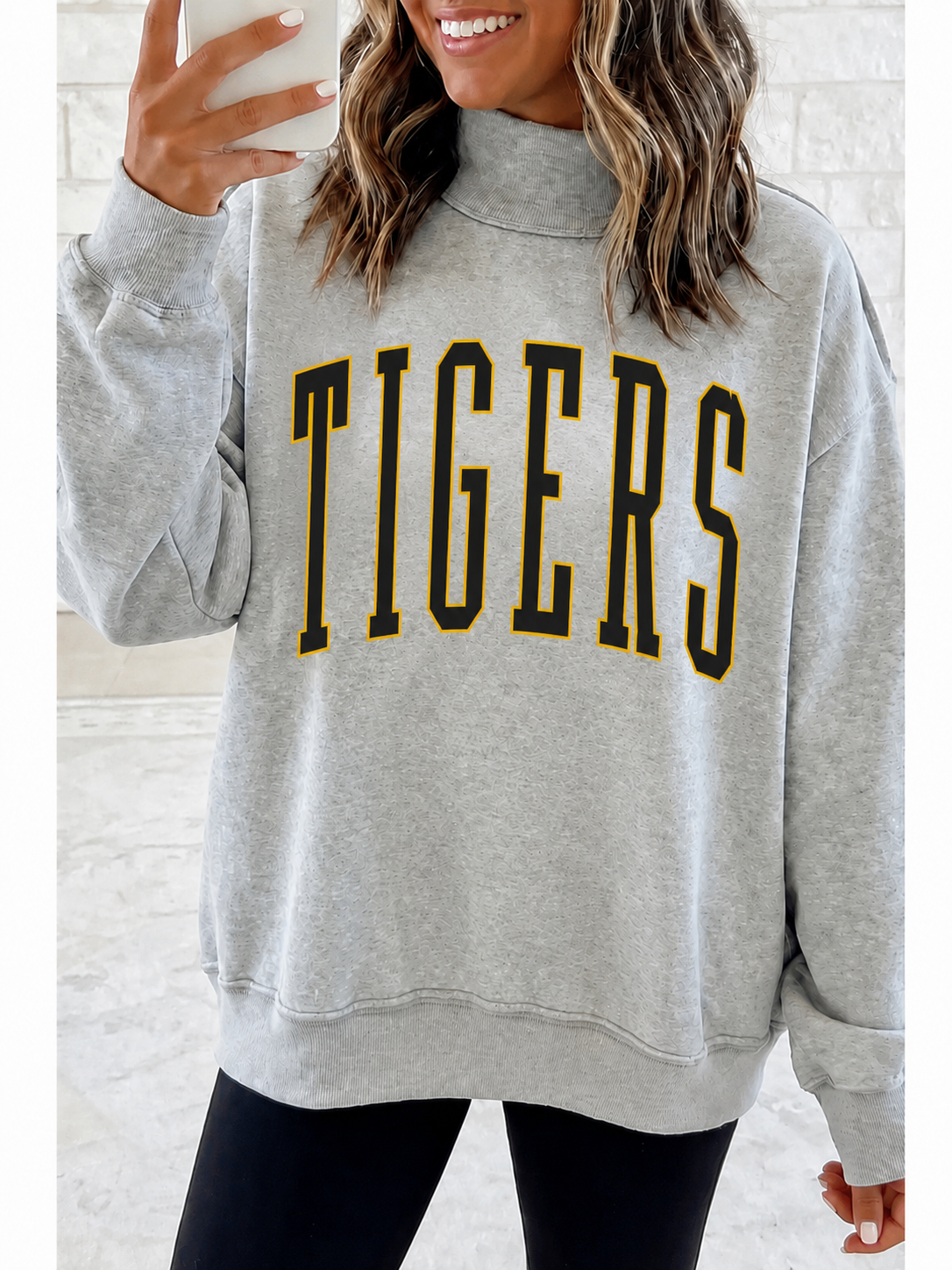Game Day Mock Neck Reversible Sweatshirt — PREORDER
